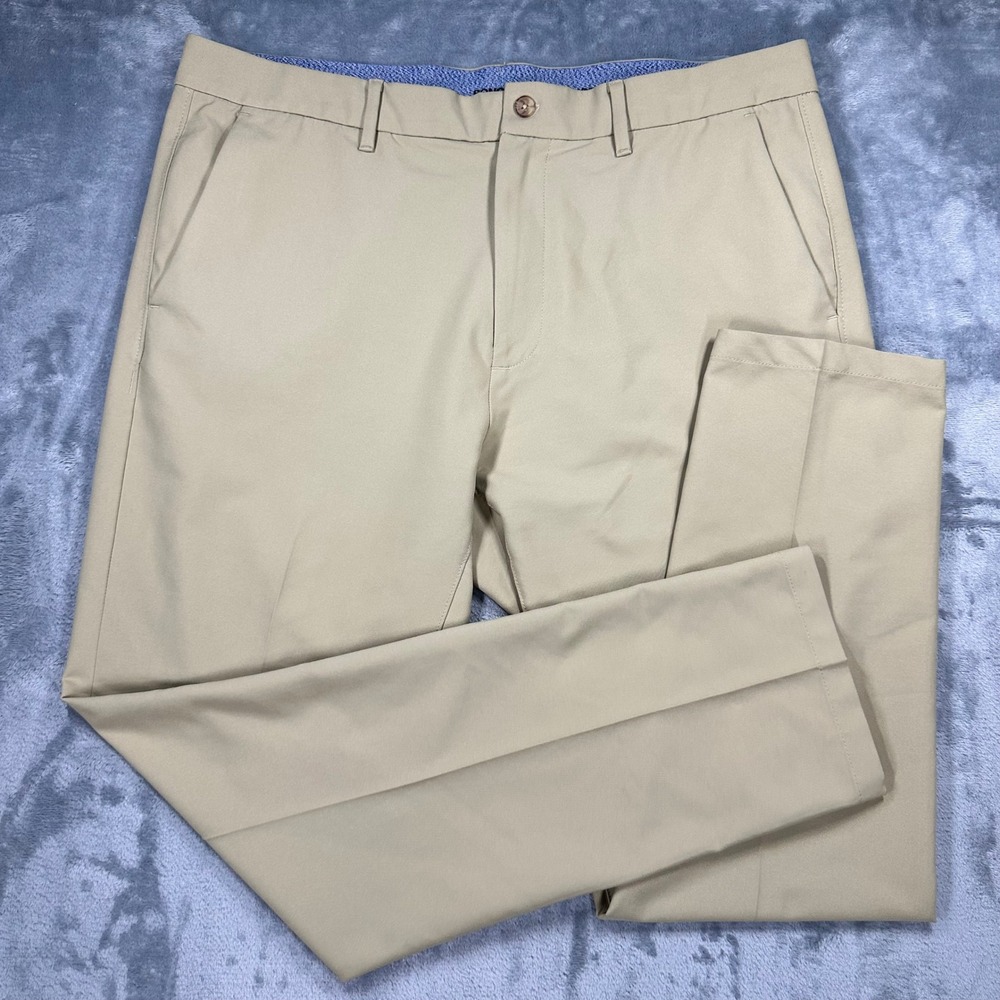 Bonobos Golf Pants Mens 36x30 Slim Taper Tan Khaki Recycled Polyester Chino